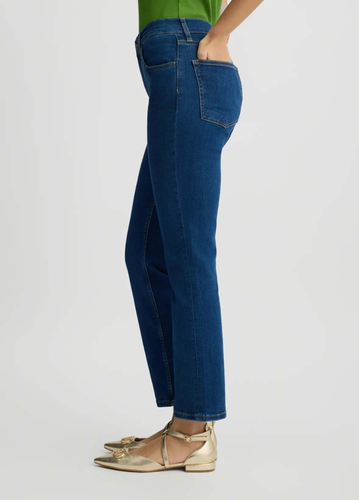 Jeans bootcut a vita alta