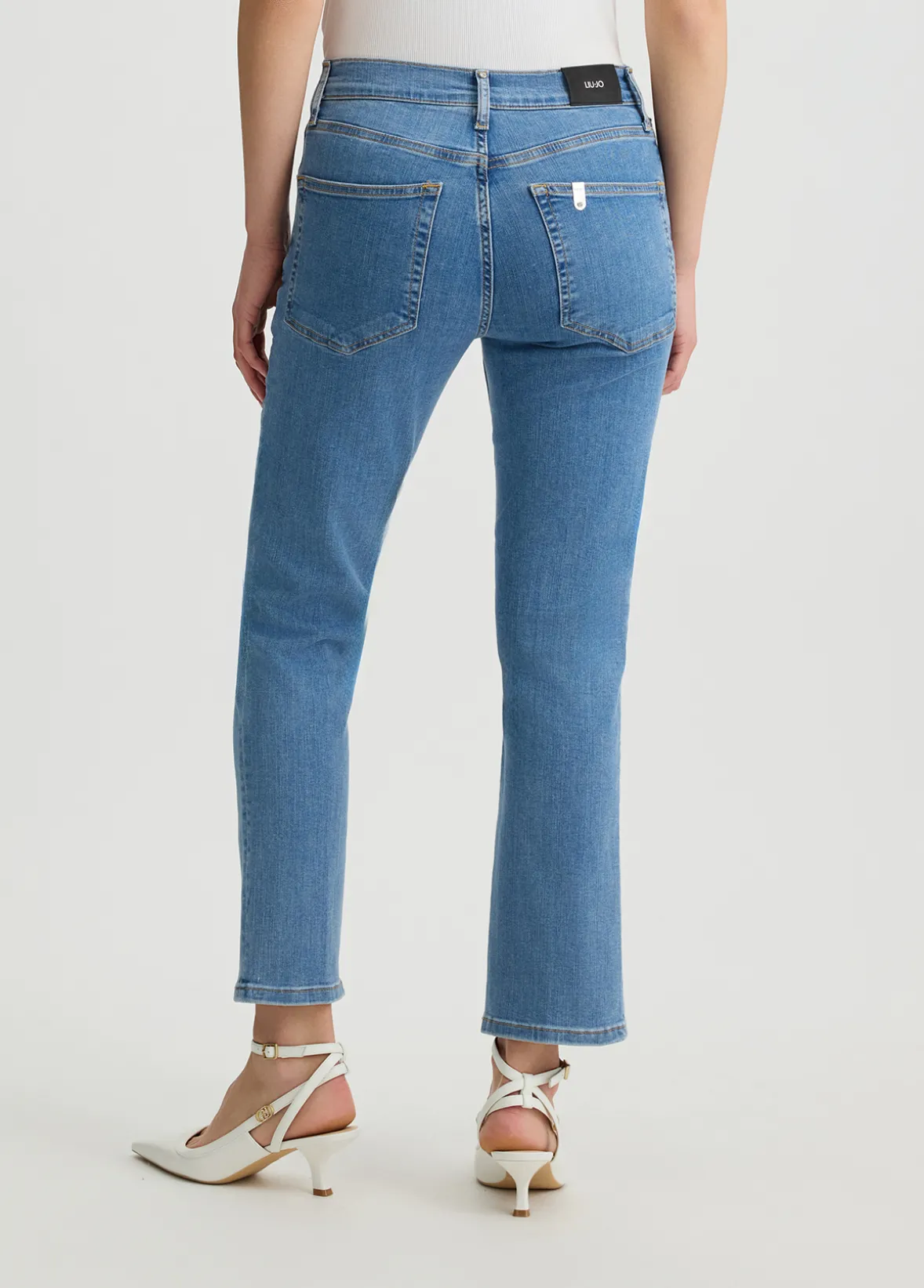 Jeans bootcut a vita alta