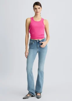 Jeans bootcut a vita alta