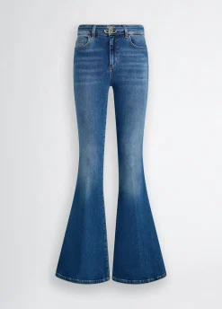 Jeans bootcut con cintura