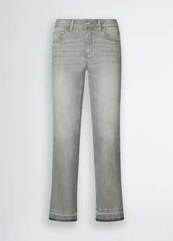 Jeans bootcut con orli sfrangiati