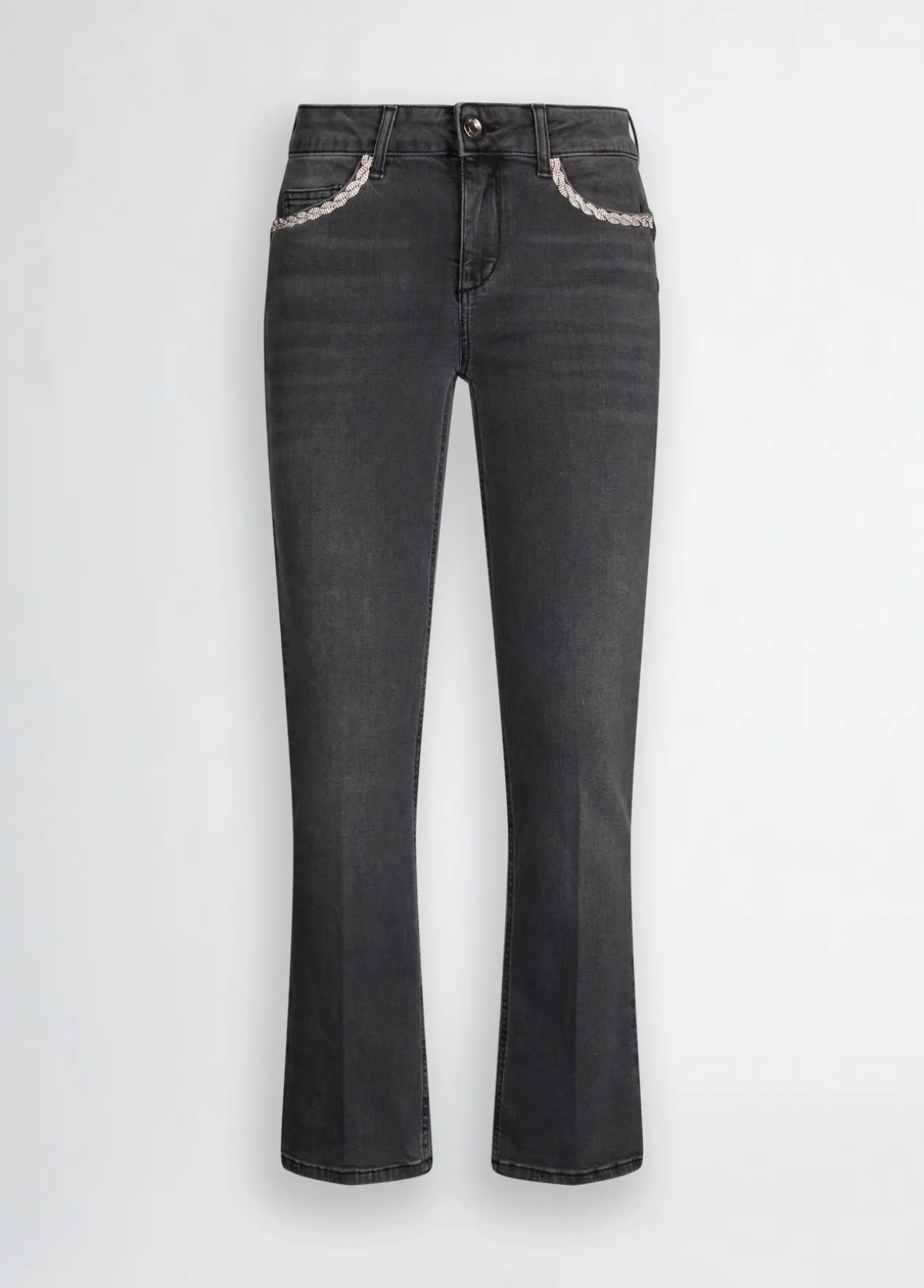 Jeans bootcut con strass