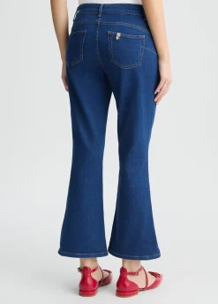 Jeans bootcut con strass