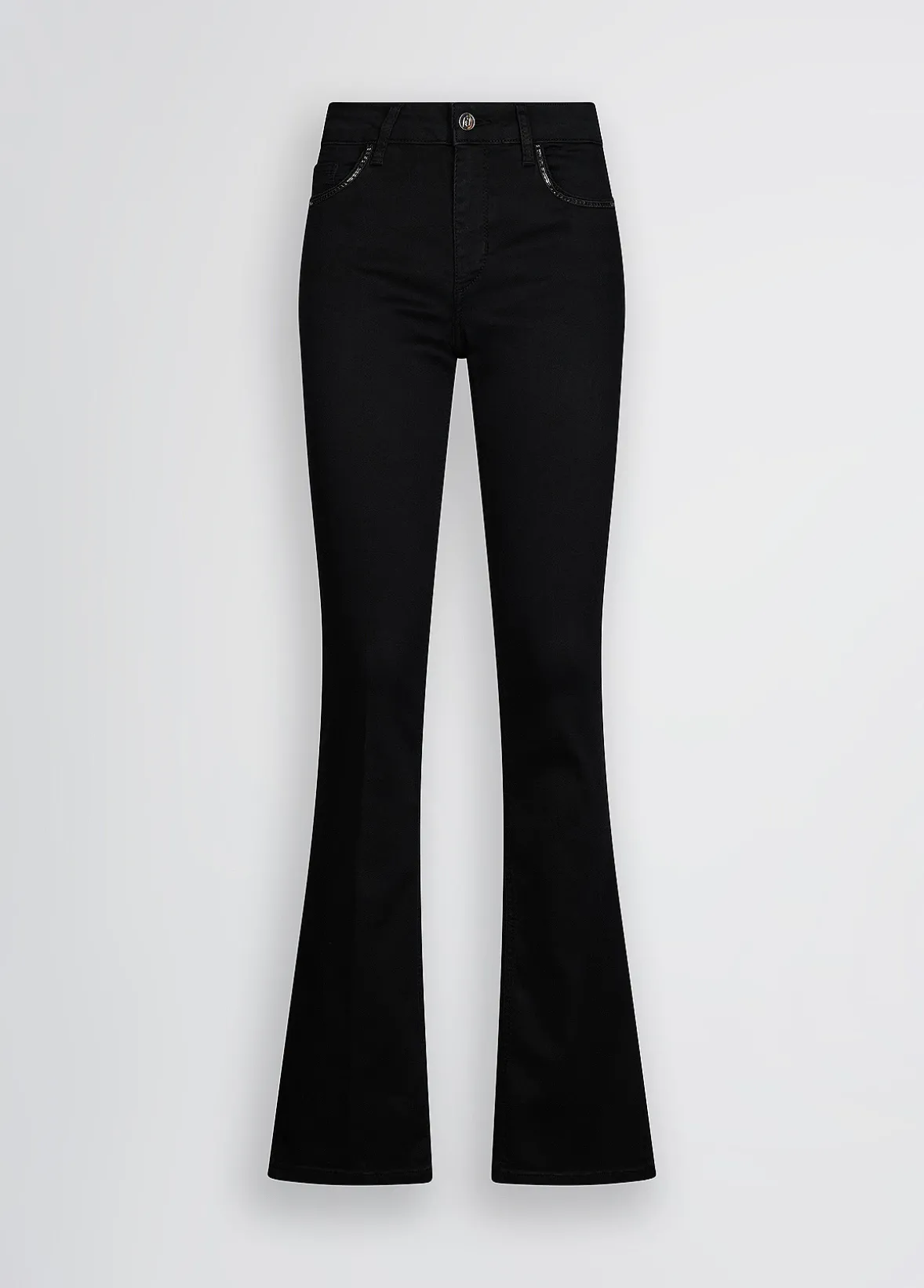 Jeans bootcut con strass