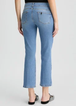 Jeans bootcut con strass
