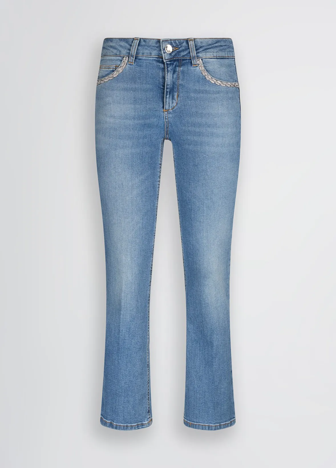 Jeans bootcut con strass