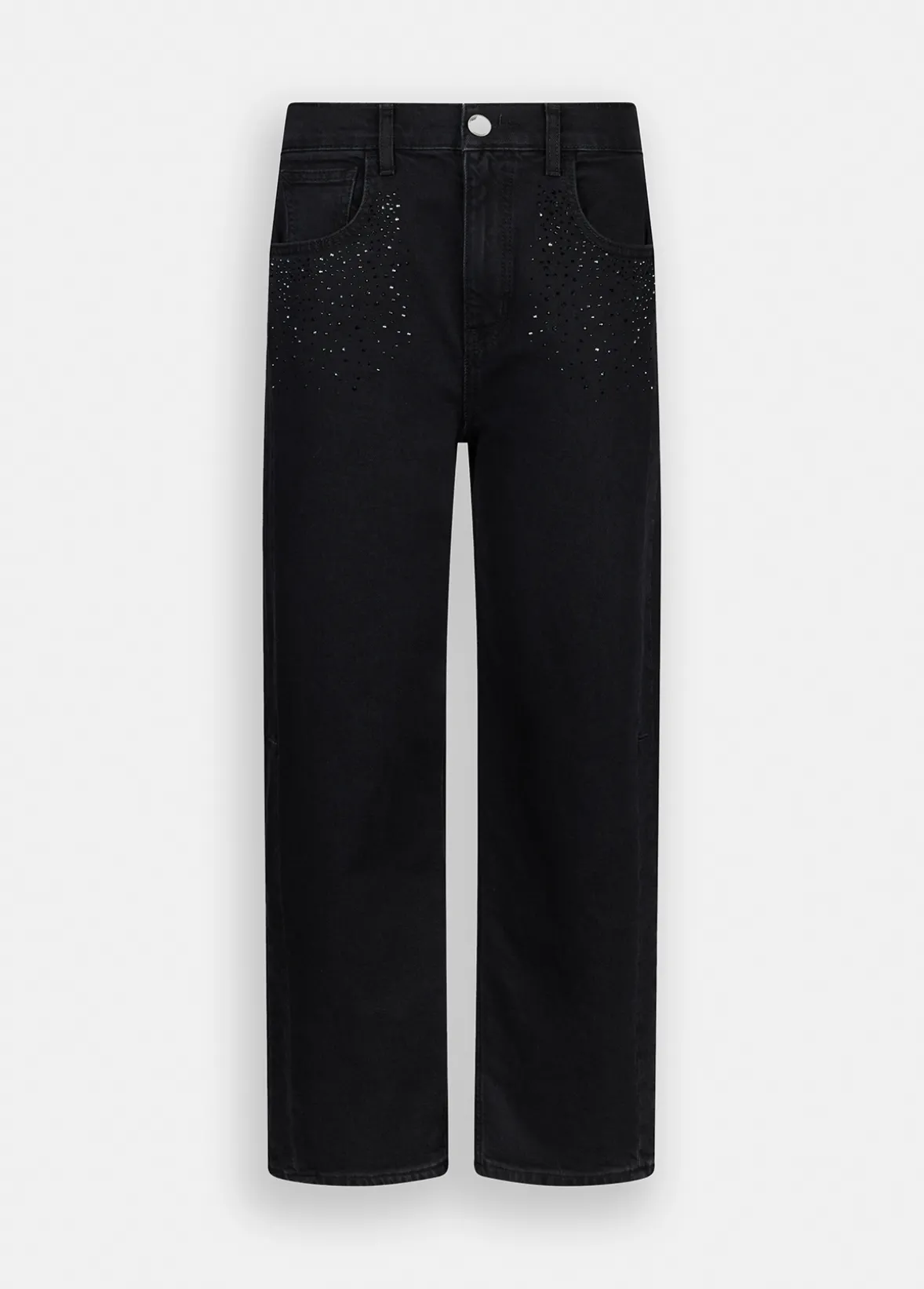 Jeans boyfriend con strass