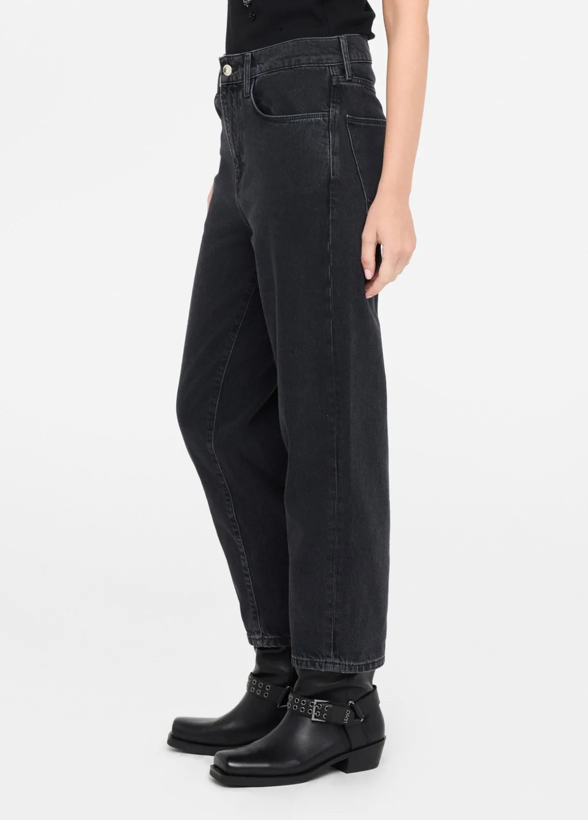 Jeans boyfriend con tasca matelassé