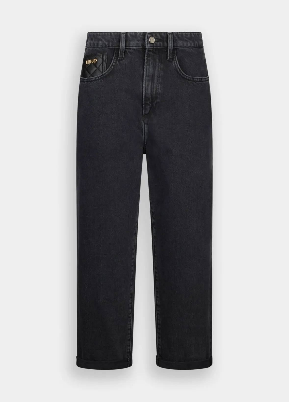 Jeans boyfriend con tasca matelassé