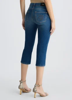 Jeans Capri con strass