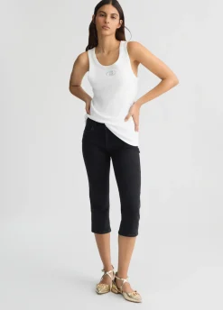 Jeans Capri con strass