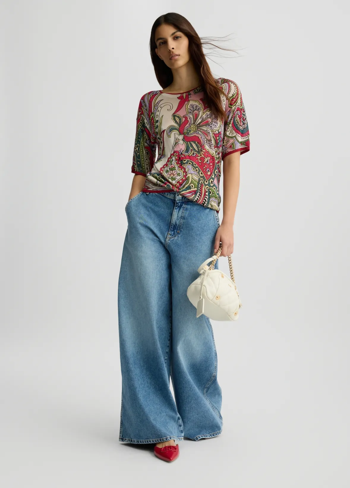 Jeans flare a vita alta