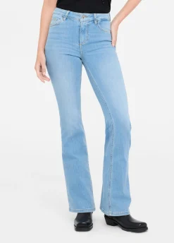 Jeans flare a vita alta