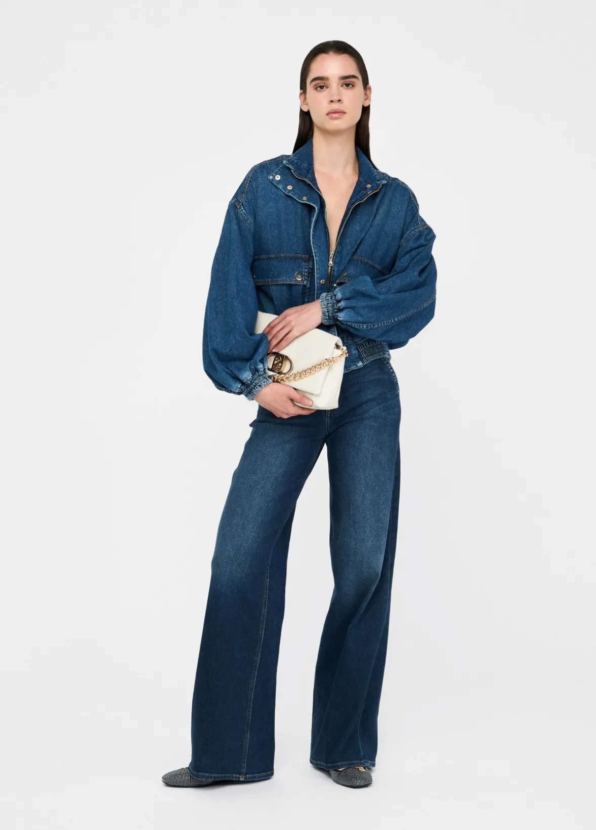 Jeans flare a vita alta