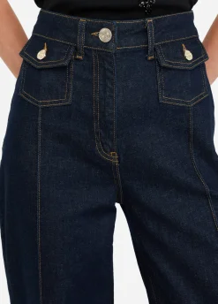 Jeans flare a vita alta con tasche
