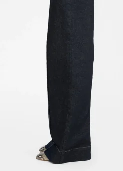 Jeans flare a vita alta con tasche