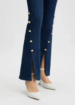 Jeans flare con bottoni