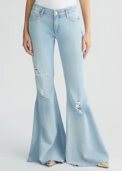 Jeans flare con strappi