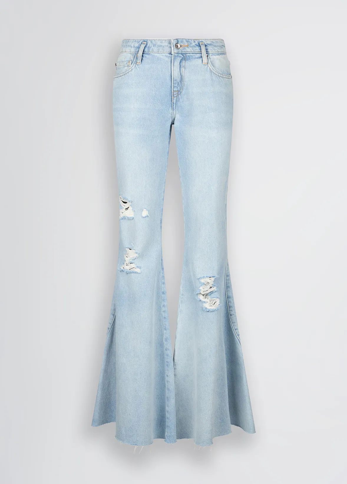 Jeans flare con strappi