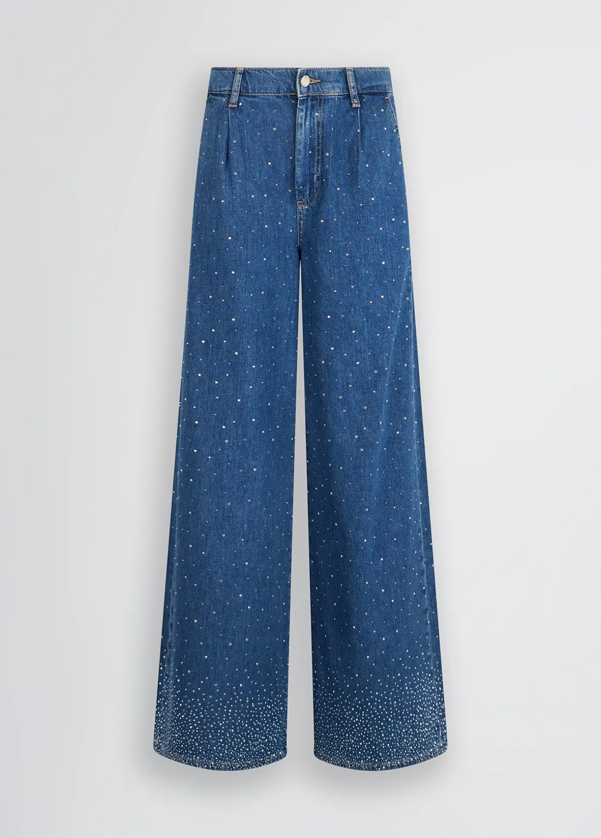 Jeans flare con strass