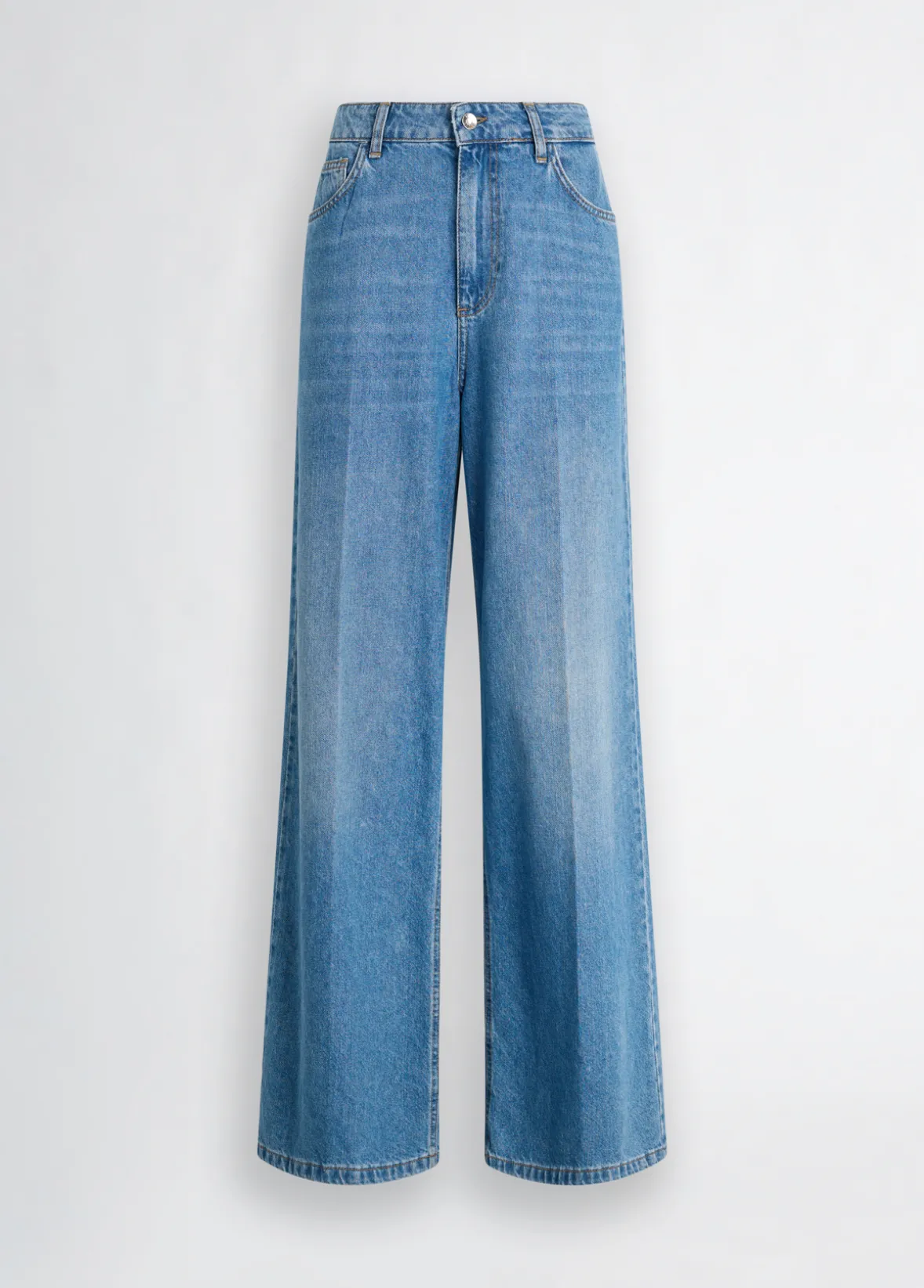 Jeans flare con tasche crochet