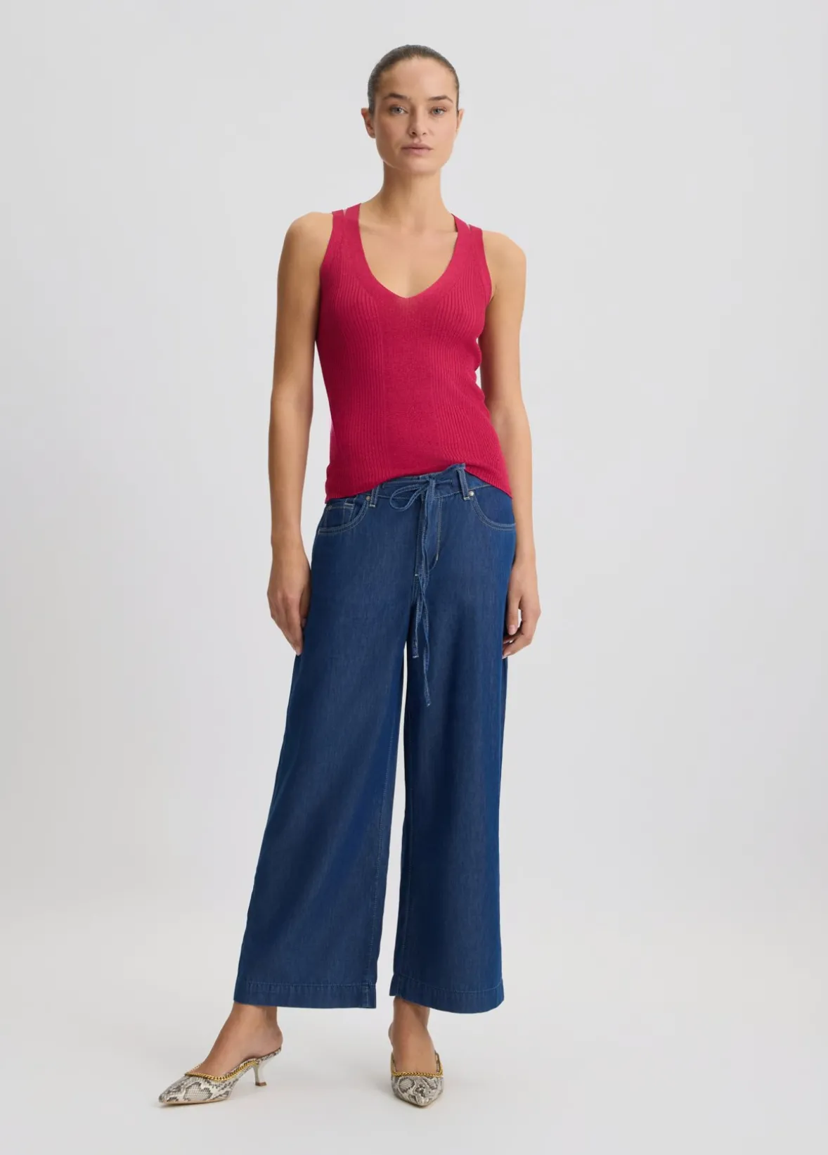 Jeans flare cropped