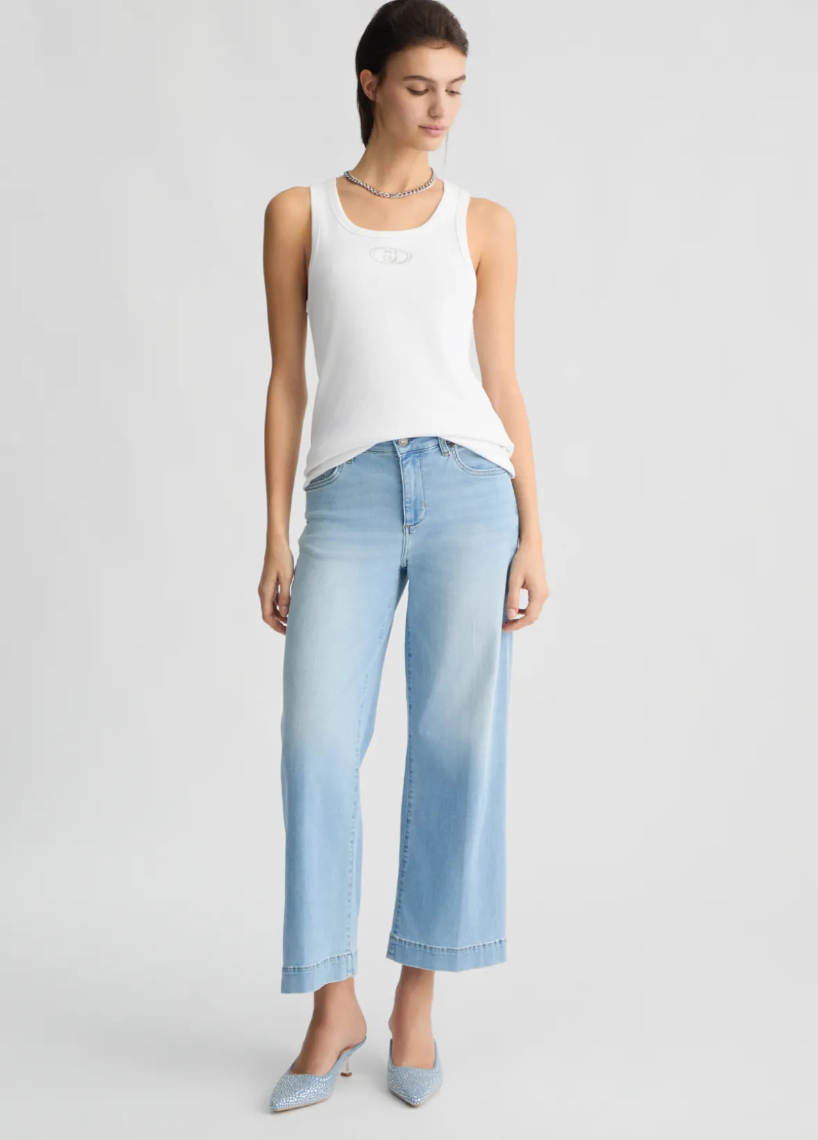Jeans flare cropped