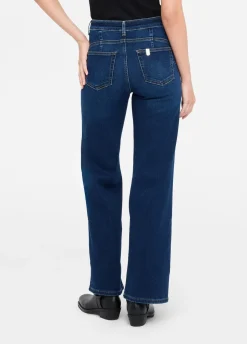 Jeans flare cropped con cintura