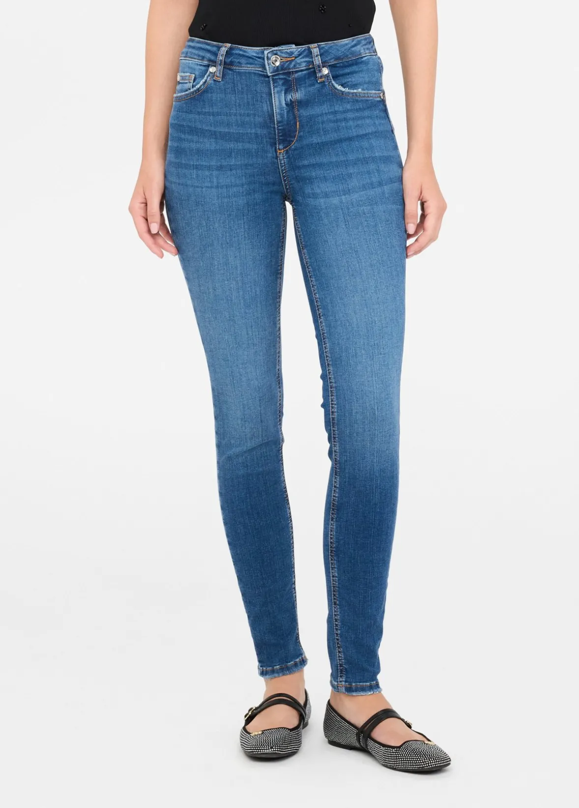 Jeans skinny a vita alta