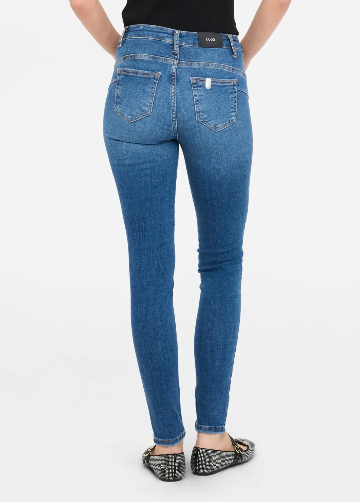 Jeans skinny a vita alta