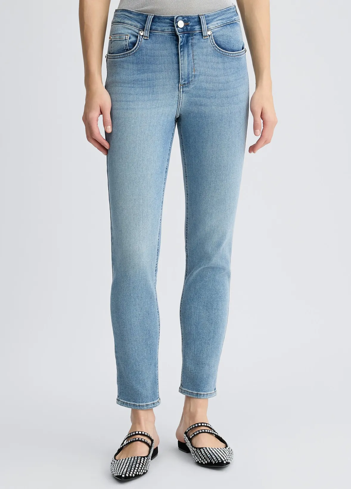Jeans skinny a vita alta