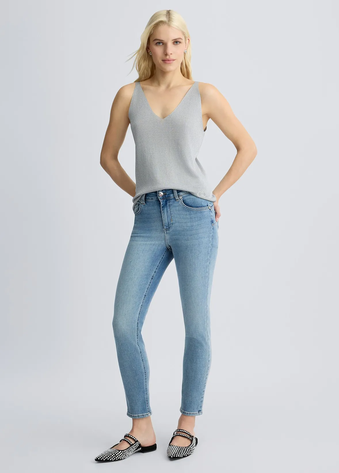 Jeans skinny a vita alta