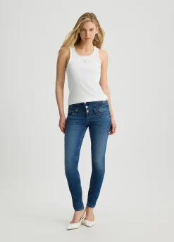 Jeans skinny a vita alta