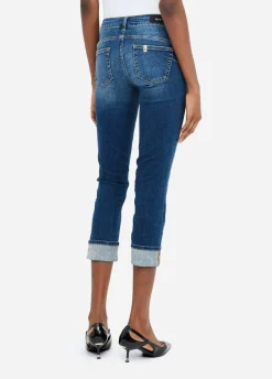 Jeans skinny con risvolto