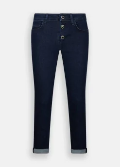 Jeans skinny con risvolto