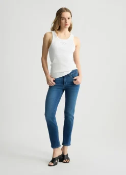 Jeans skinny con risvolto