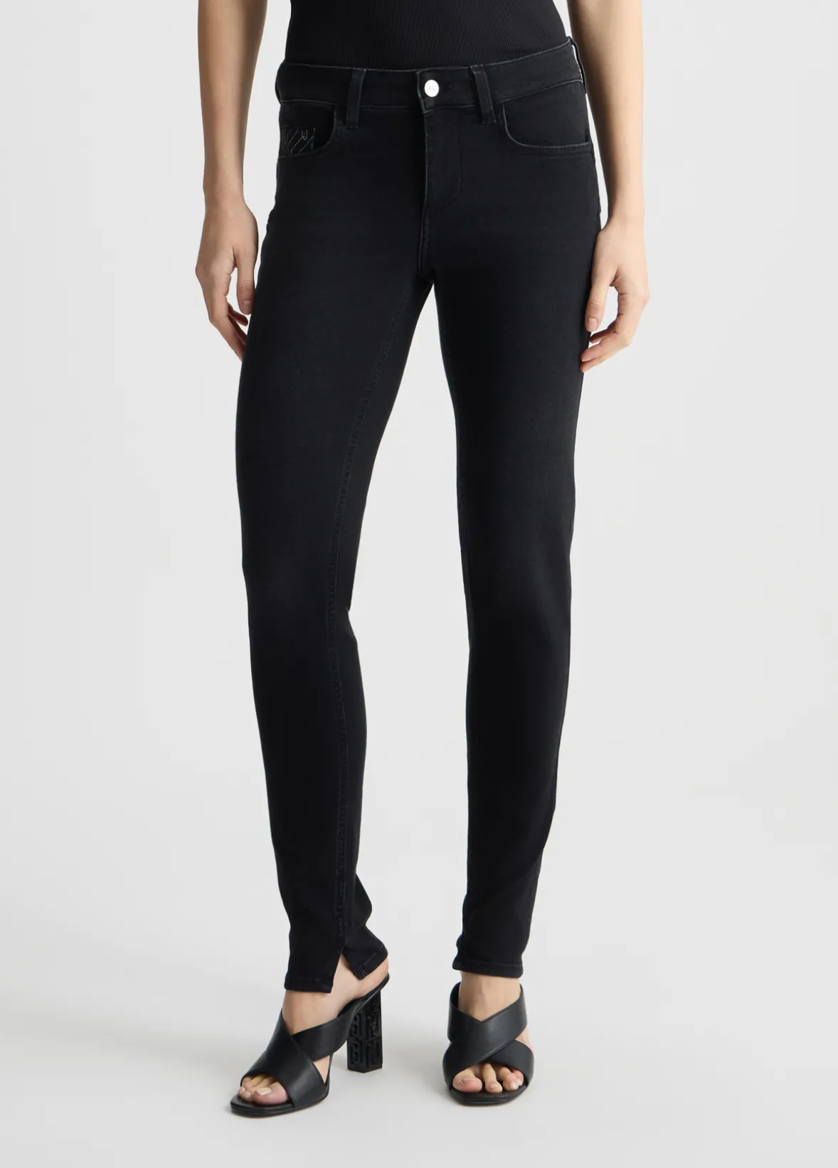 Jeans skinny con spacchetti