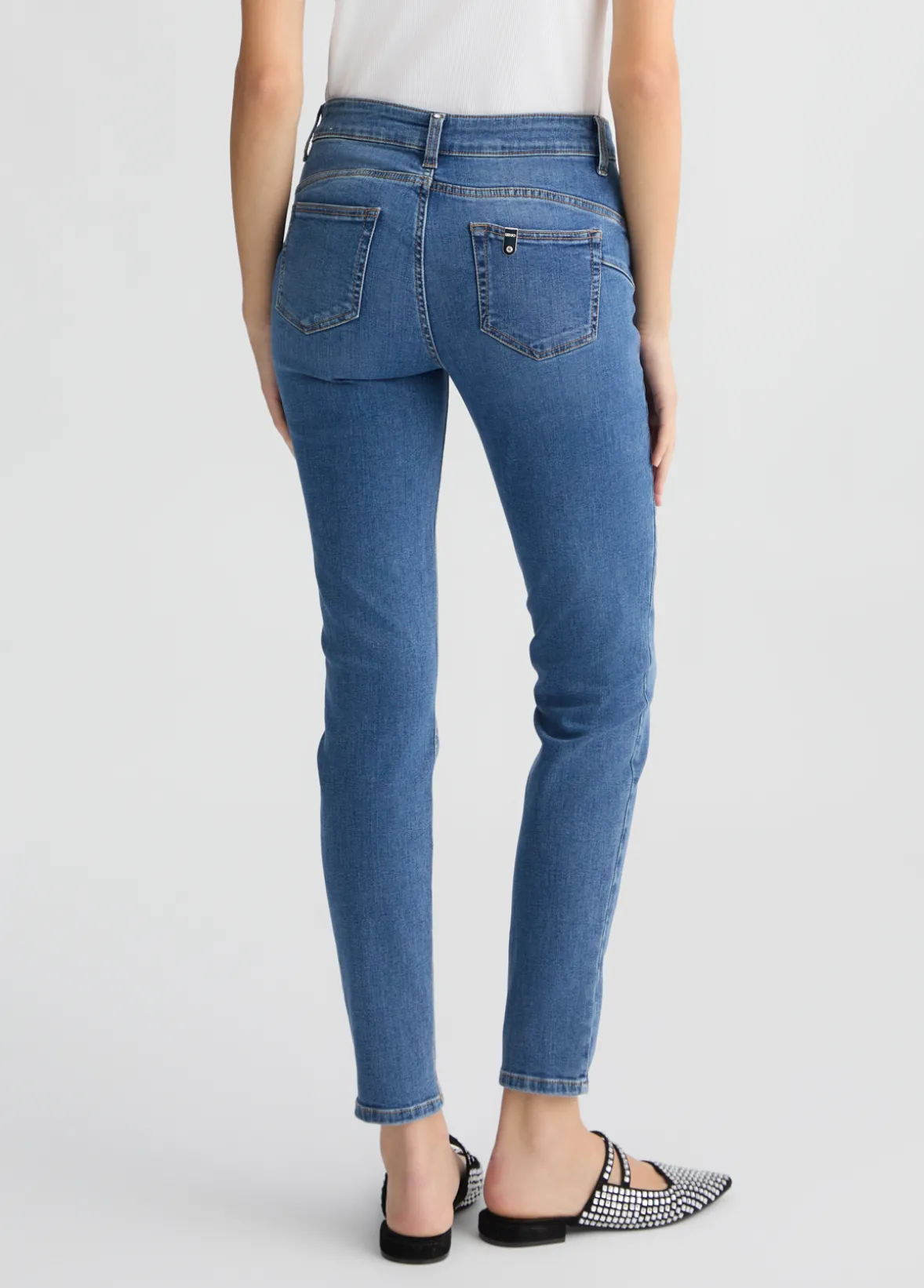 Jeans skinny con strass
