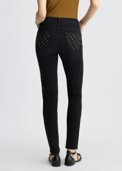 Jeans skinny con strass