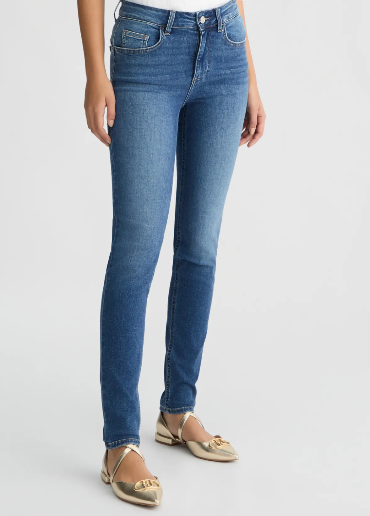 Jeans skinny con strass