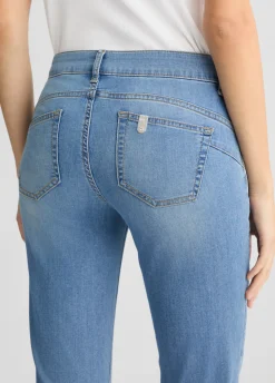 Jeans skinny cropped con risvolto bandana