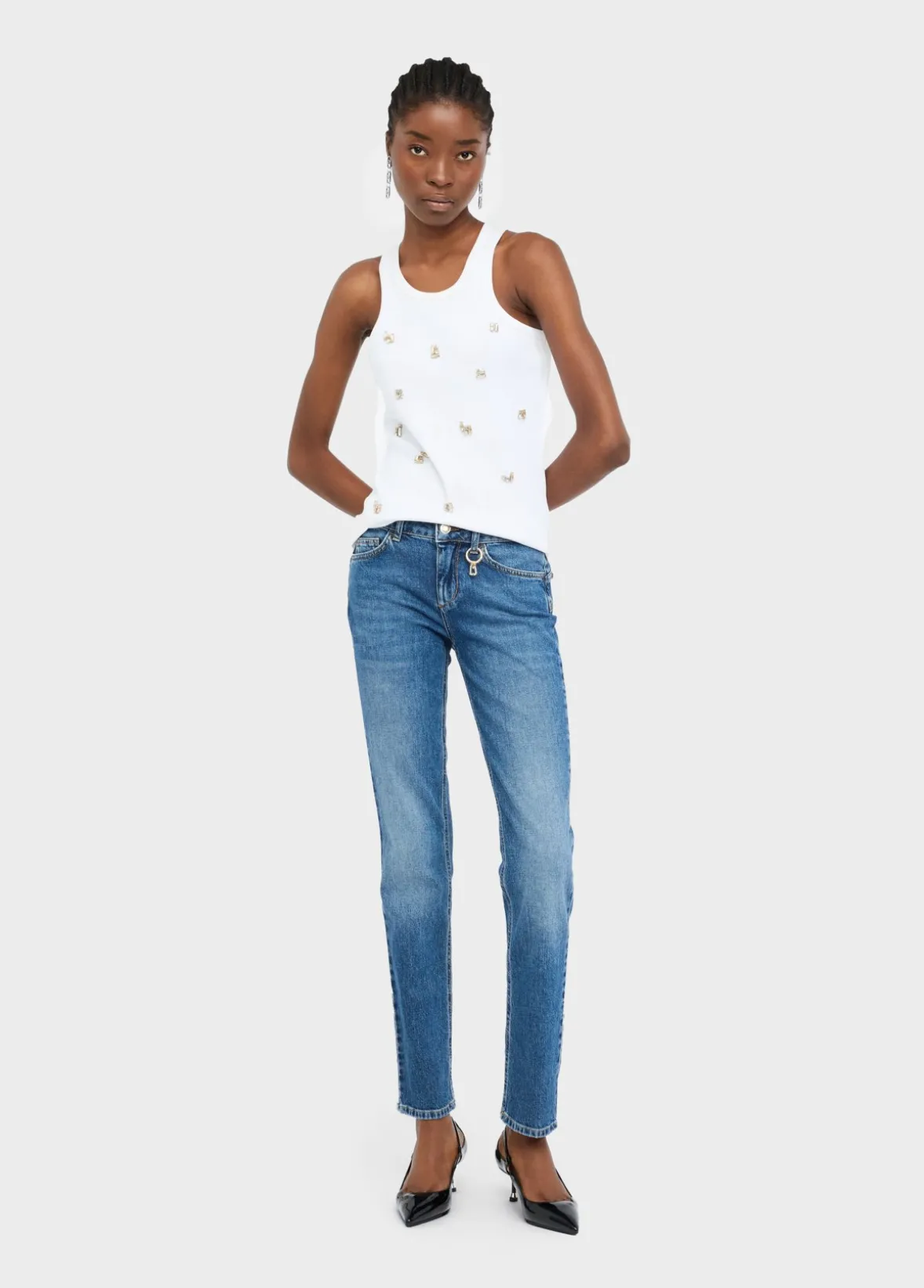 Jeans slim bottom up