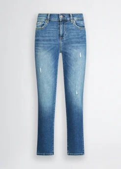 Jeans slim fit con strass