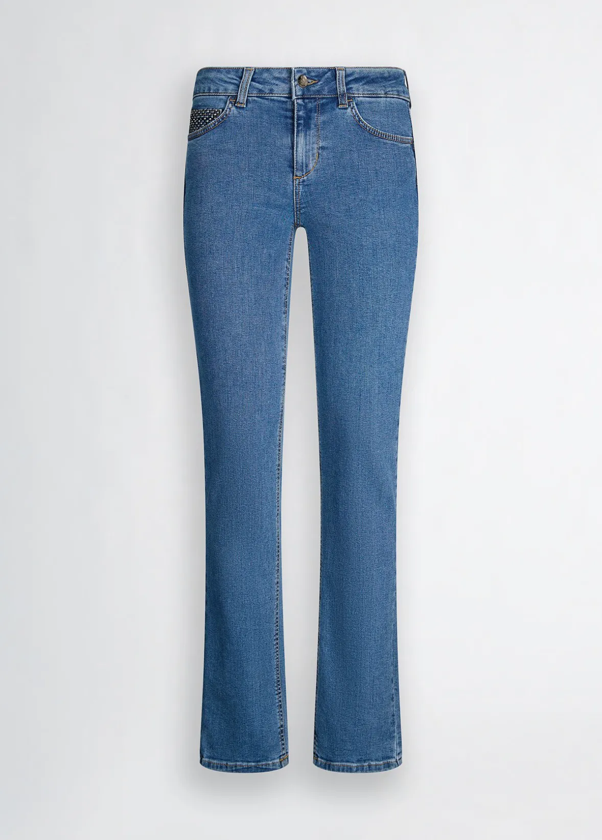 Jeans slim fit con strass