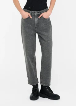 Jeans straight a vita alta