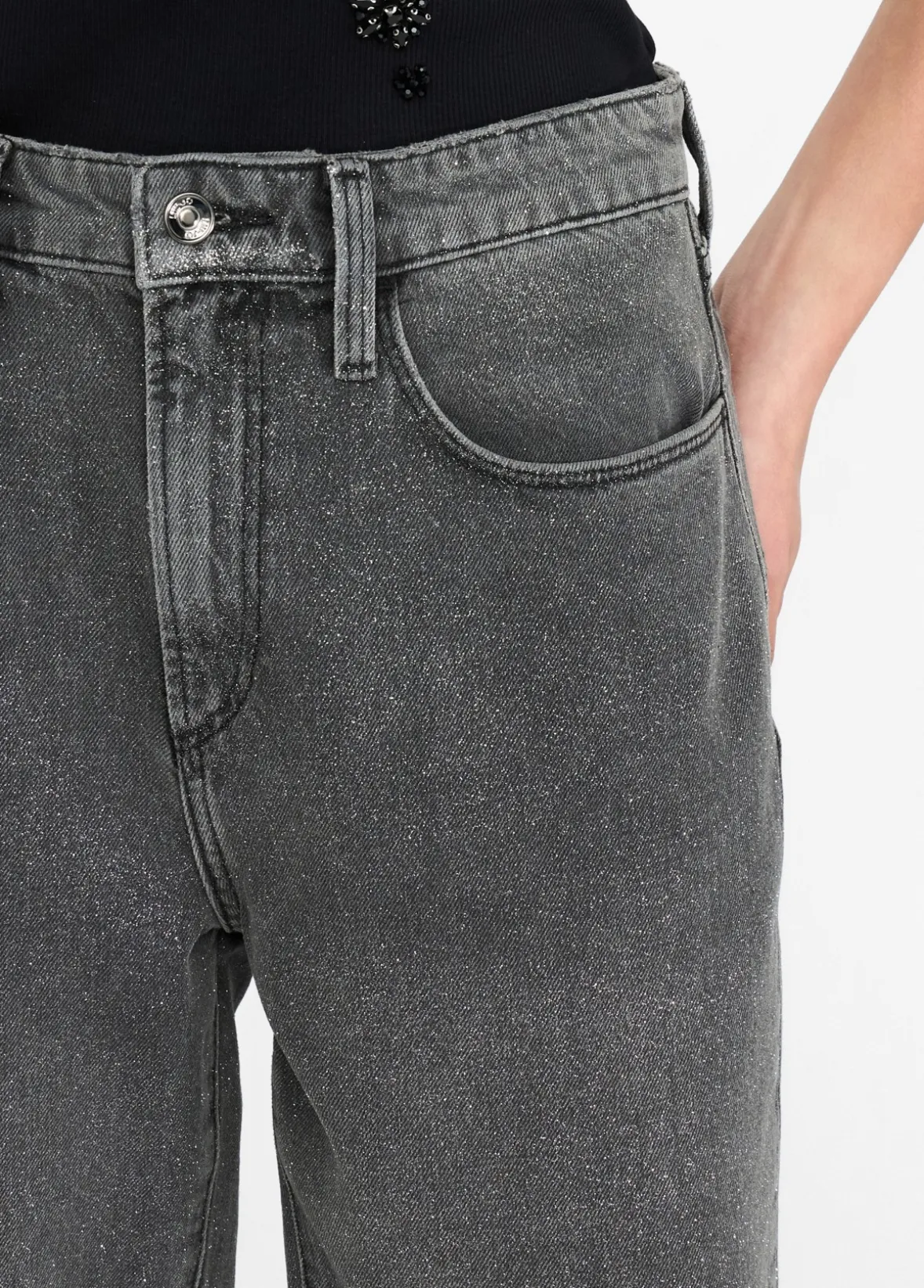 Jeans straight a vita alta