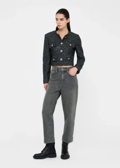 Jeans straight a vita alta