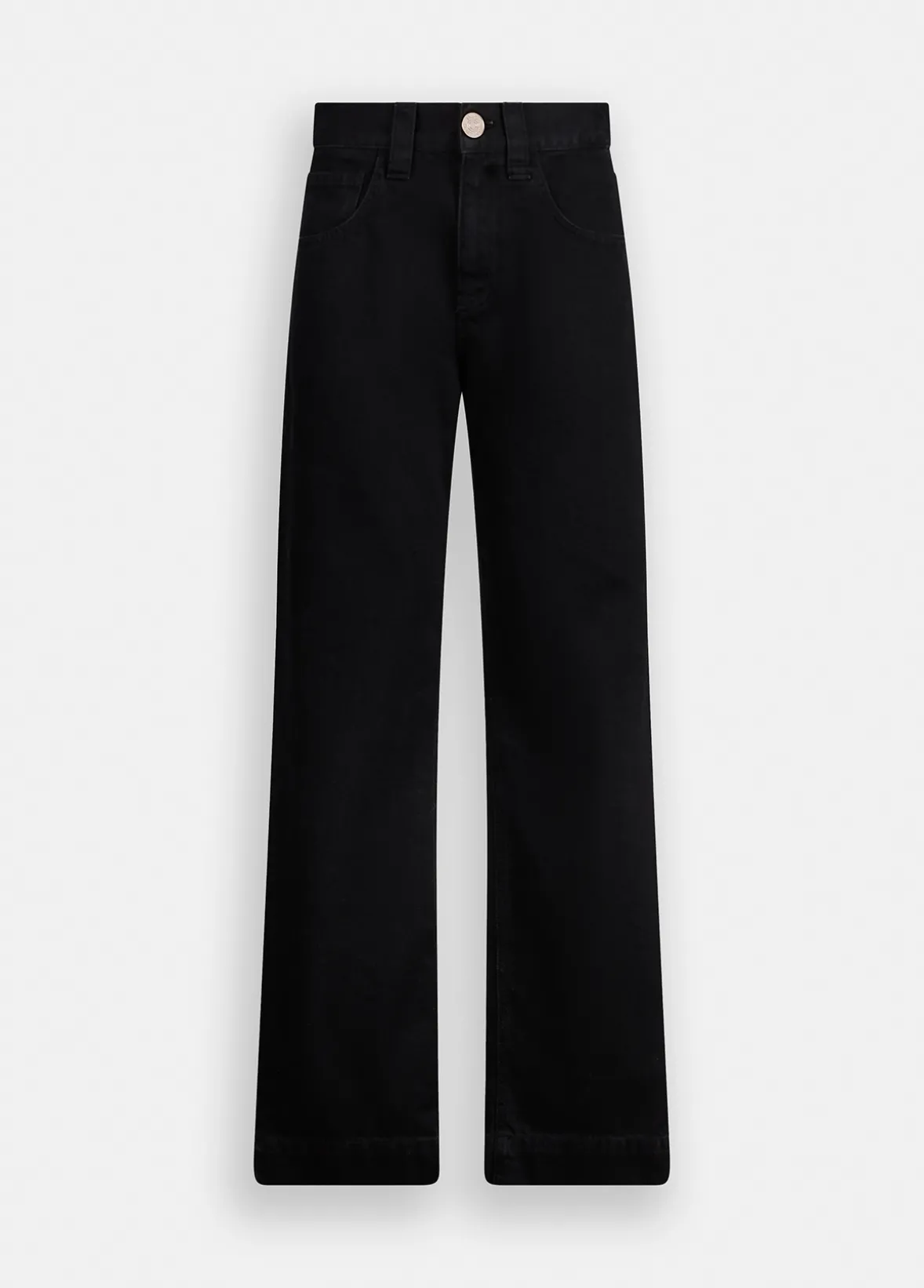 Jeans straight con perle gioiello