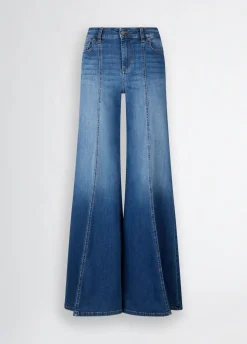Jeans super flare a vita alta