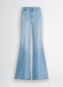 Jeans super flare a vita alta
